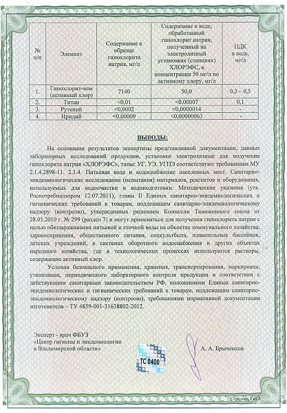 Expert opinion of RPN 2015 CHLOREFS-3 p.